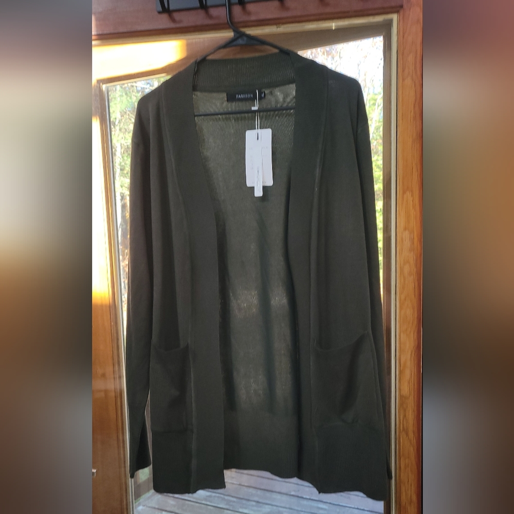 NWT Women's Open Front Casual Knit Cardigan Long Sleeve Sweater Coat